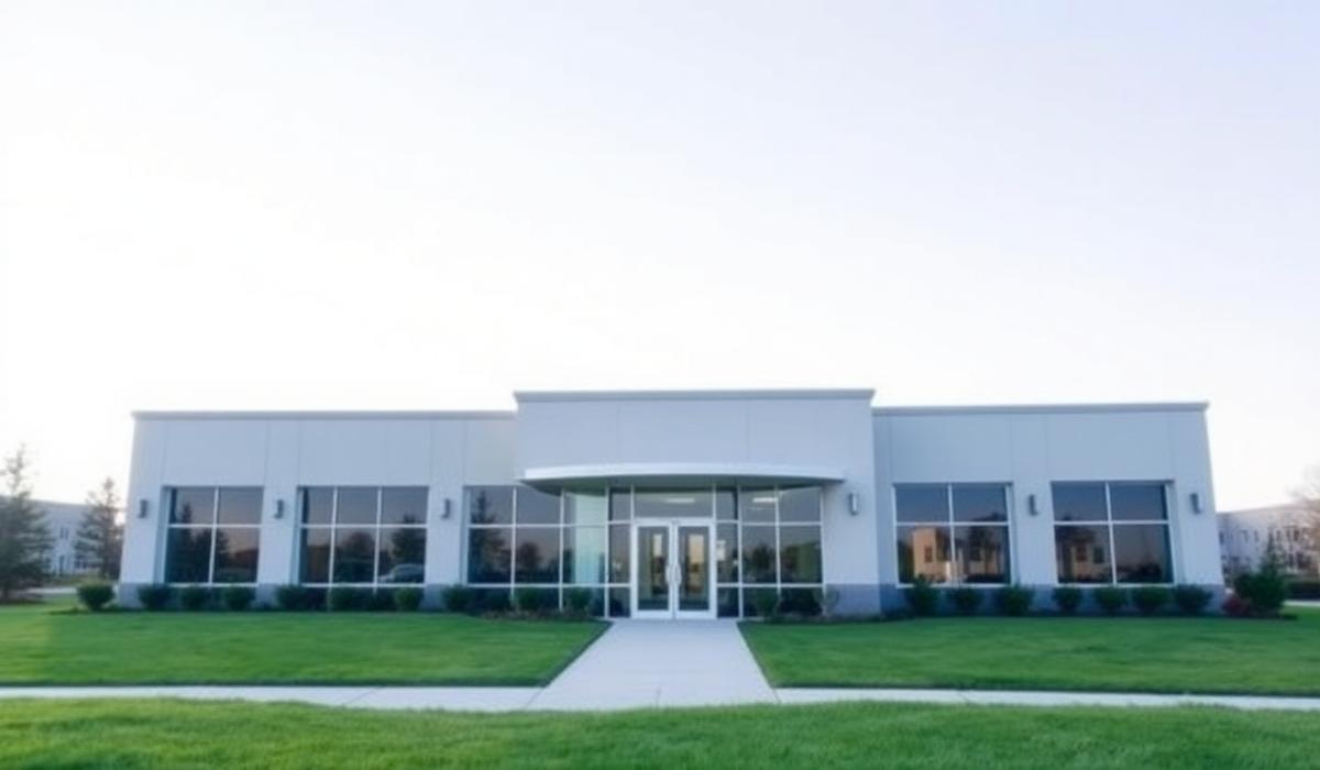 Exterior of the VP Scientific office building in Dover, Delaware